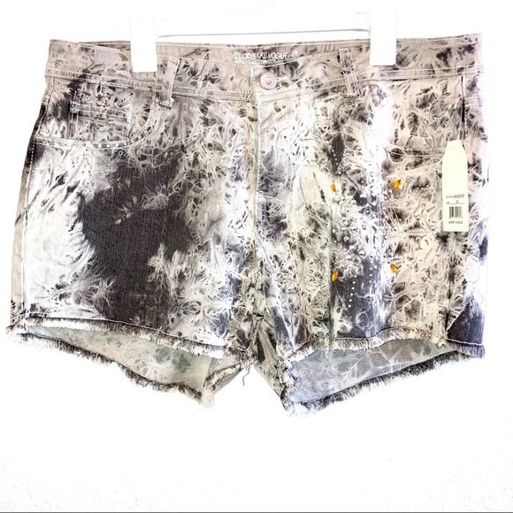 Tie Dye Denim Jean Shorts Size 20 - Picture 1 of 7